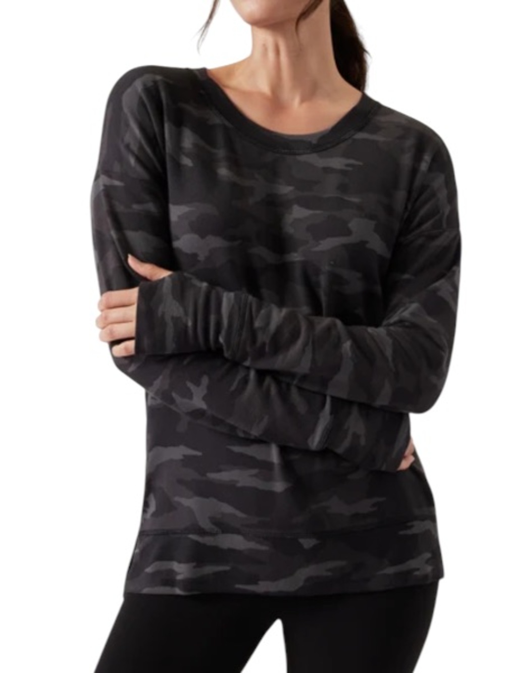 Athleta Camo Coaster Luxe Sweatshirt